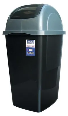 Image de BAMA Corbeille à papier EUROPA, anthracite, 33 l