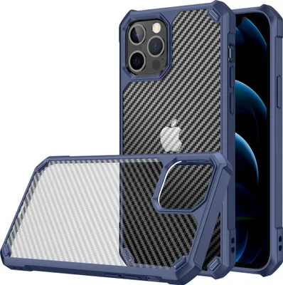 Produktbild von Hülle für Apple iPhone X/Xs - Hybrid Carbon Schutzhülle Case - Blau