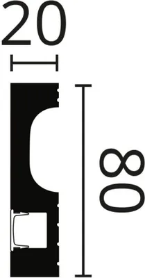 Produktbild von NMC IL11 BLACK WALLSTYL Sockelleiste bereits lackiert Indirekte Beleuchtung 2 m