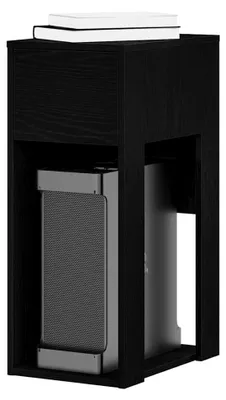Produktbild von Computerschrank mit Schublade in Schwarz, 30 x 44 x 74 cm