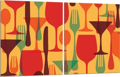 Produktbild von Herdabdeckplatten 2x40x52 Glaskeramikfeld 2-Teilig Glas Spritzschutz Wein