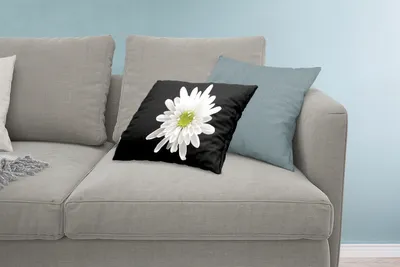 Produktbild von MuchoWow® Zierkissen Sofakissen Wohnzimmer Dekokissen 60x40 cm Makro - Weiß - Blume - Kopfkissen - Polster mit Foto