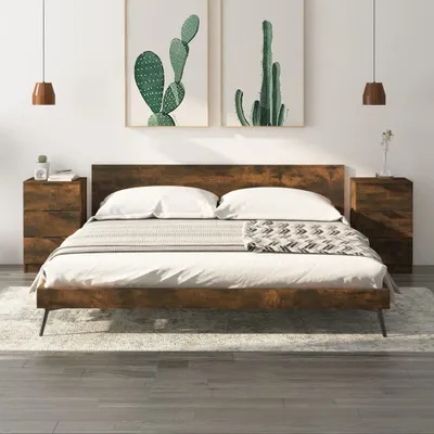 Obrázok produktu pre vidaXL Nočné stolíky 2 ks. Údený dub 40x36x65 cm