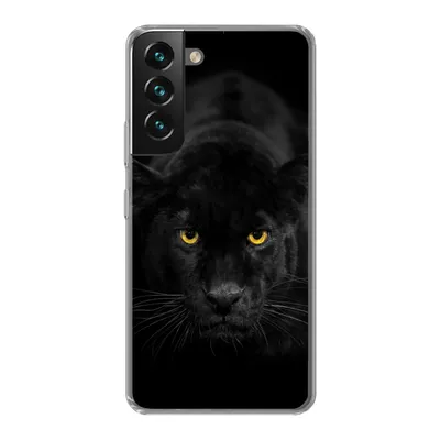Produktbild von MuchoWow® Handyhülle Schutzhülle Hülle für Samsung Galaxy S22 Leopard - Augen - Schwarz Silikon Softcase Handy Hülle - Mobiltelefonhülle