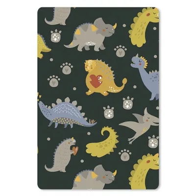 Produktbild von MuchoWow® Mauspad Mousepad Dino - Kinder - Schnittmuster - Jungen - Mädchen - Dinosaurier 18x27 cm - Mousepads - Maus Mat - Pad - Mausunterlage