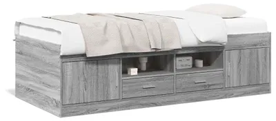 Produktbild von VidaXL 3280263, Sofabett, Grau, Eiche, Holz, 1930 mm, 780 mm, 520 mm