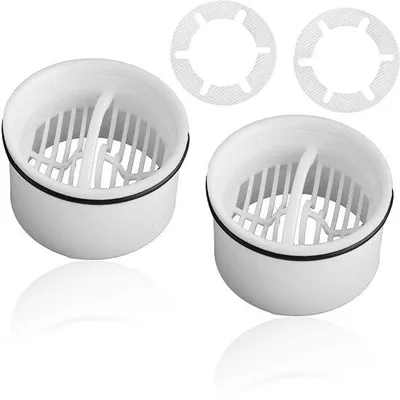 Zdjęcie produktu dla Zestaw 2 filtrów do włosów z głowicą prysznicową, łatwe w czyszczeniu, białe