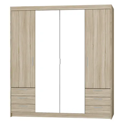 Image de AX LIVING Armoire avec miroir chene Sonoma Storicos 4P6T 176,3