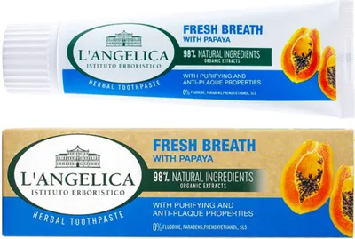 Image de L'Angelica | Dentifrice - Dentifrice Fresh - 75Ml - Papaye - Sans fluor - Ingrédients naturels - Antibactérien