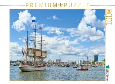 Produktbild von CALVENDO Puzzle Das Segelschiff "Europa" sticht in See | 1000 Teile Lege-Größe 64x48cm Foto-Puzzle für glückliche Stunden