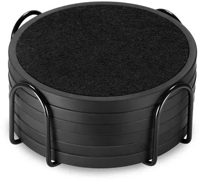 Produktbild von Silikonische Fußpads mit weichem Samtbezug - 6 Stück, 11 cm Fußpads mit 11,4 cm Fußpads-Halter