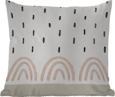Produktbild von MuchoWow® Outdoor Kissen - Regenbogen - Pastell - Regen - 45x45 cm - Wetterfest - Lounge Kissen - Fotokissen - Dekoratives Kissen