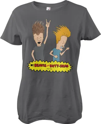 Produktbild von Beavis and Butt-Head Headbanging Girly Tee - Large - DarkGrey