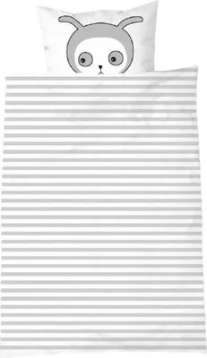 Image de LuckyBoysunday Housse de couette Nulle 200 x 140 cm blanc/gris