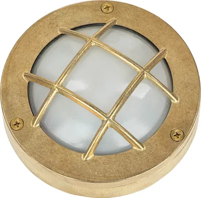 Produktbild von Außenleuchte Wand IP64 G9 Ø 14 cm Glas Messing massiv Maritim Haus Terrasse Außenwandlampe