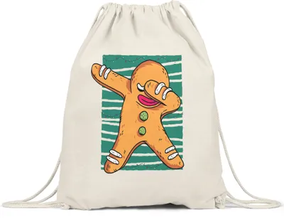 Produktbild von Lebkuchen Turnbeutel Gymsack Kekse Merry Christmas Frohe Weihnachten Advent Festtage Weihnachtsgebäck Süßigkeiten
