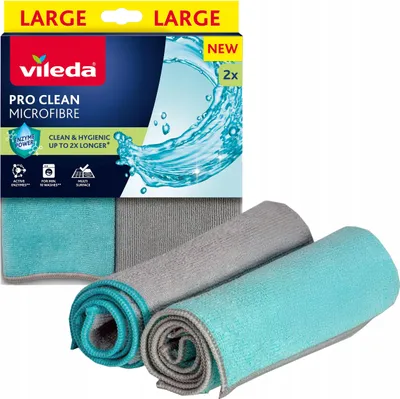 Zdjęcie produktu dla Ściereczka z mikrofibry z enzymami Vileda Pro Clean 2 szt.