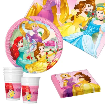 Produktbild von Set Partyartikel Princesses Disney 37 Stücke