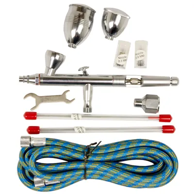 Produktbild von Airbrushpistole Airbrush Pistole ABC-83K mit 3 Düsensätze BD-183K Airbrush-City