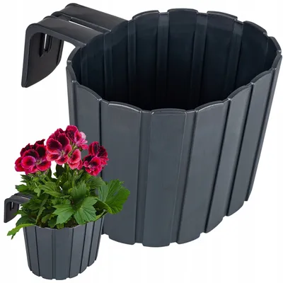 Produktbild von Prosperplast Blumentopf | Boardee | Schwarz | 20 cm