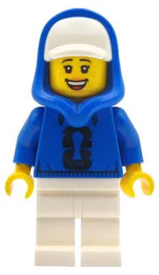 Immagine prodotto di LEGO Minifigura: Tifosa di calcio, femmina, felpa blu con logo FIFA (edi001)