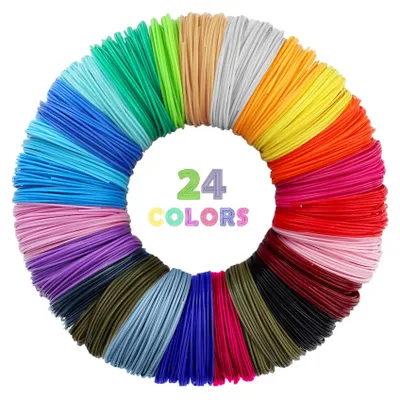 Immagine prodotto di Filamento per penna 3D, PLA, 1,75 mm, 24 colori, 5 metri per colore