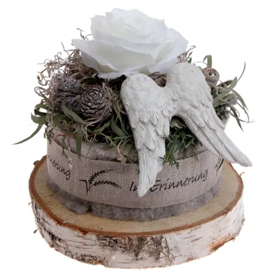 Produktbild von Grabgesteck für Urnengrab D20cm mit Foamrose CreaFlor Home