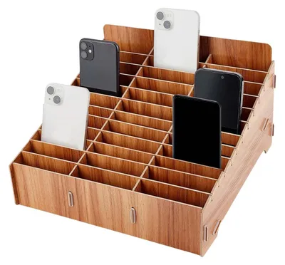 Image de Omgoods - Organisateur de bureau - Support pour téléphone portable avec 36 compartiments