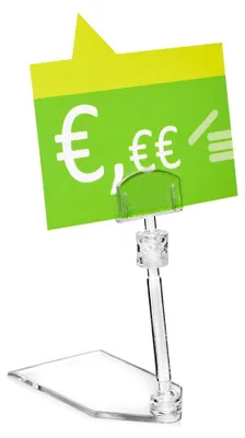 Produktbild von 10 Stück Preisschildhalter / Schildhalter transparent zum Stellen für Info- und Hinweisschilder