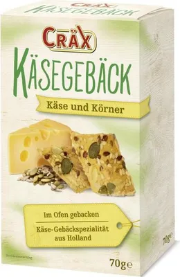 Produktbild von Cräx Käsegebäck Käse und Körner 70g