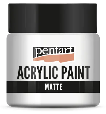 Produktbild von Pentart Acrylfarbe matt 50 ml - Titanweiß