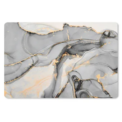 Produktbild von MuchoWow® Schreibtischunterlage Marmor - Gold - Grau 60x40 cm - XXL Mauspad - Großes Mauspad