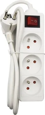 Immagine prodotto di Ciabatta domestica - GAO - 3 prese 2P+T - con interruttore, conforme a NF