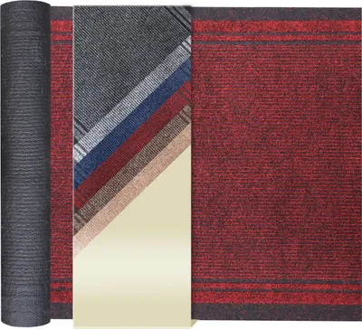 Produktbild von Primaflor Sauberlauf MALAGA - Rot - 0,66m x 4,00m - Meterware - Schmutzfangmatte in 6 Farben - Fußmatte mit rutschfestem Gel-Rücken - Antirutsch Läufer