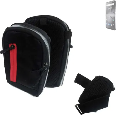 Produktbild von K-S-Trade Outdoor Gürteltasche Holster Umhängetasche kompatibel mit Gigaset GS5 Pro SE schwarz Handy Tasche Case travelbag Schutz Hülle Handy