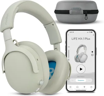 Produktbild von Over Ear Kopfhörer Feed Forward Noise Cancelling, Bluetooth 6.0, Wireless, 5+1 EQ Presets, bis zu 100 Stunden Akkulaufzeit, IPX4 Spritzwasserschutz