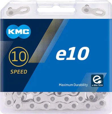 Produktbild von KMC Unisex – Erwachsene e10 Silver E-Bike 10-Fach Kette 1/2" x11/128, 122 Glieder, Silber
