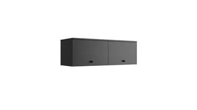 Produktbild von H.R.HOME | Hängeschrank LAVRE 100 cm Schwarz – Moderner Wandschrank mit Soft-Close