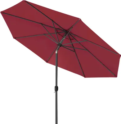 Produktbild von paramondo interpara Sonnenschirm, 3,5 m, rund, bordeaux, Gestell, anthrazit knickbar, Kurbelbedienung, Alu-Mast & Air Vent | Balkonschirm & Gartenschirm | Kurbelschirm
