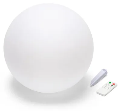 Solar-LED-Kugel 40 cm, RGB, Fernbedienung, warmweiß
