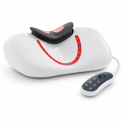 Produktbild von Nackenmassagegerät mit Wärme, EMS und Luftdruck, 9 Luftdruckstufen, 3 Massageprogramme, 40/45/50 °C, Weiß