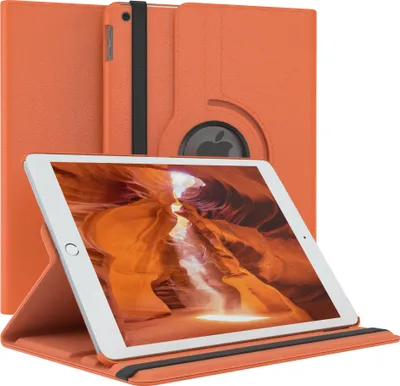Produktbild von EAZY CASE - Tablet Hülle für Apple iPad 10,2" (2019, 2020, 2021) Schutzhülle, Tablet Case 360° drehbar in Orange