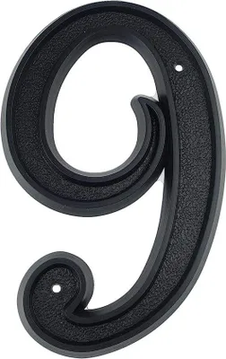 Produktbild von Hausnummer schwarz 5,5 Zoll (139 mm) aus ABS-Kunststoff, antireflektierend und leicht lesbar