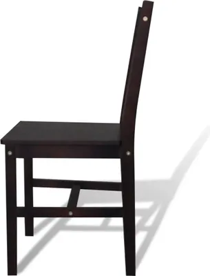 Image de vidaXL Chaises de salle à manger 2 pcs. Pin brun foncé