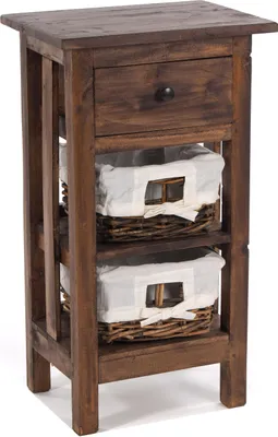 Produktbild von TELEFONTISCH "RATTAN 70" | 70x38x28cm (HxBxT), Mahagoni | Farbe: 03 dunkelbraun