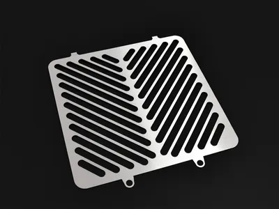 Produktbild von ZIEGER Kühlerabdeckung kompatibel mit Kawasaki ER-5 Twiste Clean silber