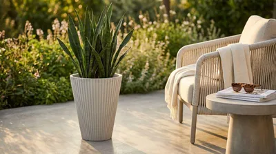 Immagine prodotto di Milani Home - Vaso Per Piante Da Esterno Interno Di Design In Fibra Sintetica Resistente - Antracite