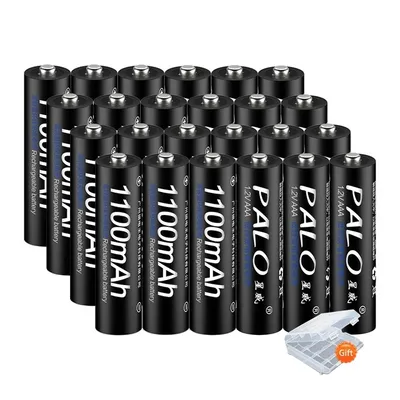 Image de Piles rechargeables AAA, capacité de 1100mAh, technologie Ni-MH, 24 piles AAA