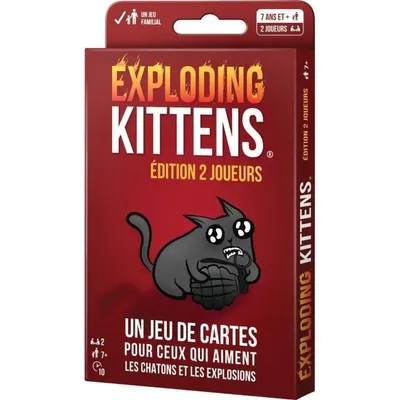 Zdjęcie produktu dla Asmodee Exploding Kittens, Gra karciana, Rodzina, 7 lat(a), 10 min, Gra rodzinna