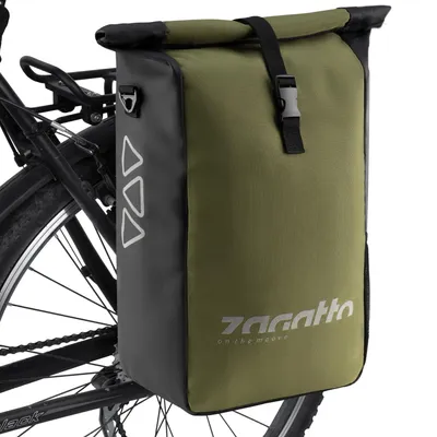 Produktbild von Zagatto Fahrradtaschen für Gepäckträger Geräumig Wasserdicht 27L Grüner ZG1157